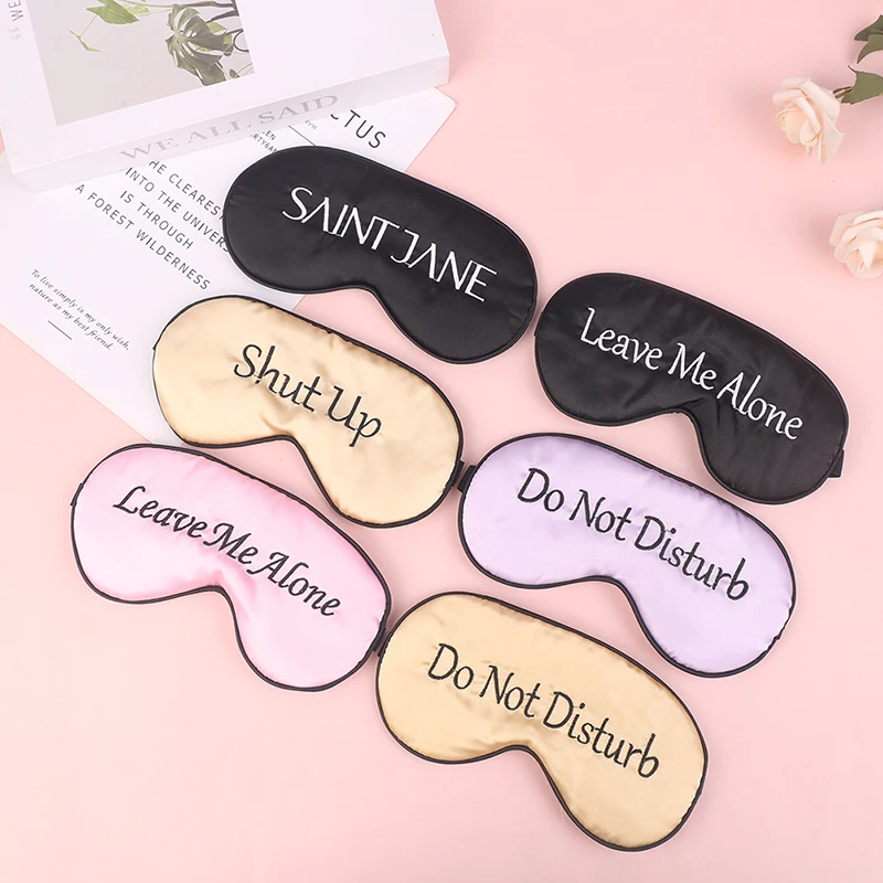 Забавная маска для сна шелковая глаз мягкая Затемняющая повязка на глаза с