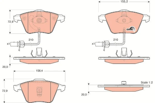 

GDB1528 inside brake pad for GDB1528//1,4////////..