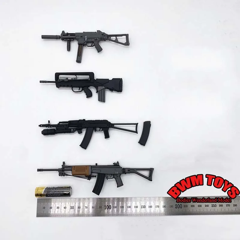 

1/6 Scale Assembly Gun Model UMP AK74 Famas Israeli Galil Assault Rifle Plastic Weapon Toys for 12'' Male Solider Action Figure