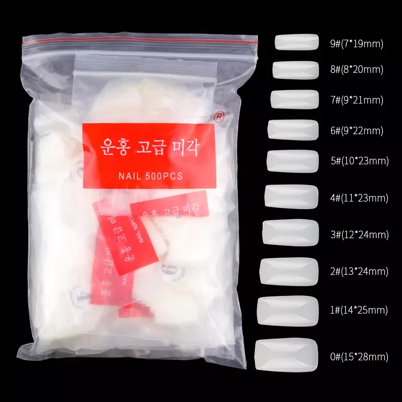 

pieces fake nail tips Nature clear finger nails full card Nail Art display practice acrylic UV Gel varnish tool manicure
