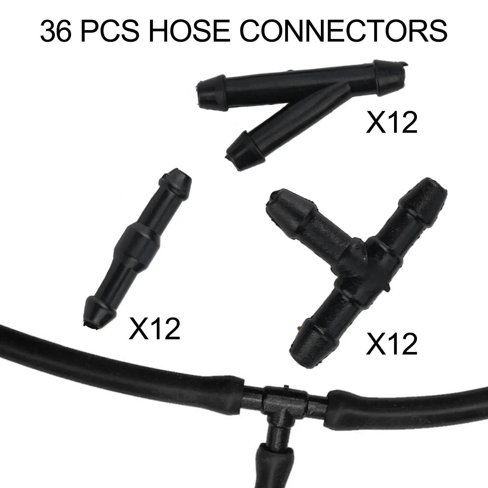 Соединитель шланга омывателя лобового стекла разветвительные фитинги TYI 36 шт.