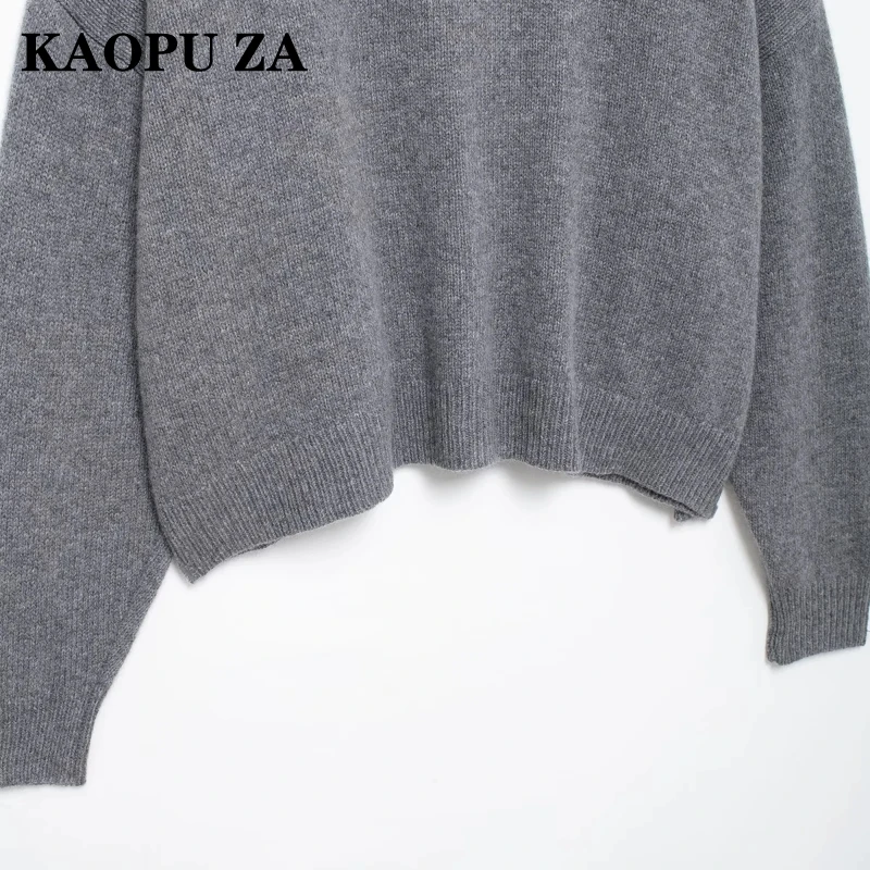KAOPU ZA 2024 новый осенний женский повседневный кардиган с v-образным воротником