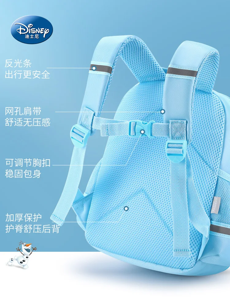 2022 Disney Frozen Kindergarten Bag For Girls Gifts Elsa Anna School Student Shoulder Orthopedic Backpack Large Capacity Mochila