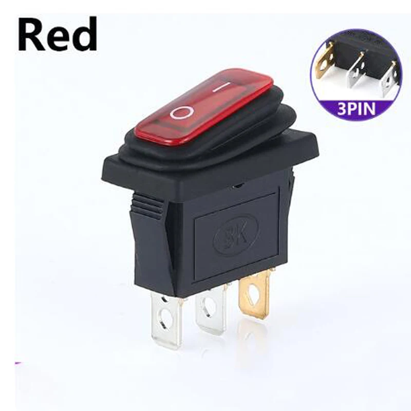 

Водонепроницаемый пластиковый переключатель KCD3 12В/220В