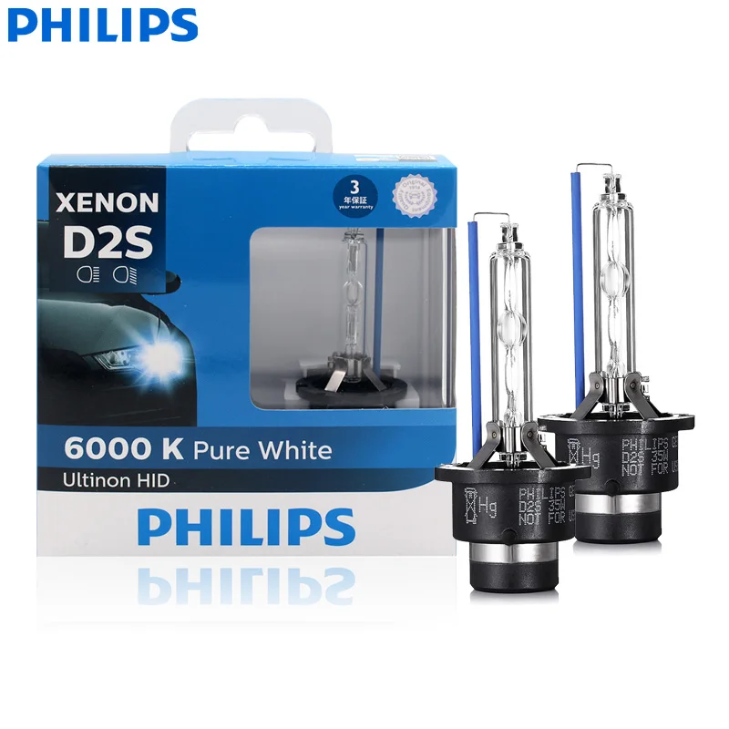

Philips Ultinon HID Xenon D1S D2S D2R D3S D4S WXX2 35W 6000K холодная белая лампа для автомобильных фар, автомобильные лампы (двойная упаковка)
