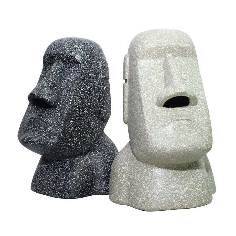

Easter Stone Statue Tissue Box Home ​Nostril Storage Moai Tissue Pumping Holder Napkin Holder Hotel Decoration