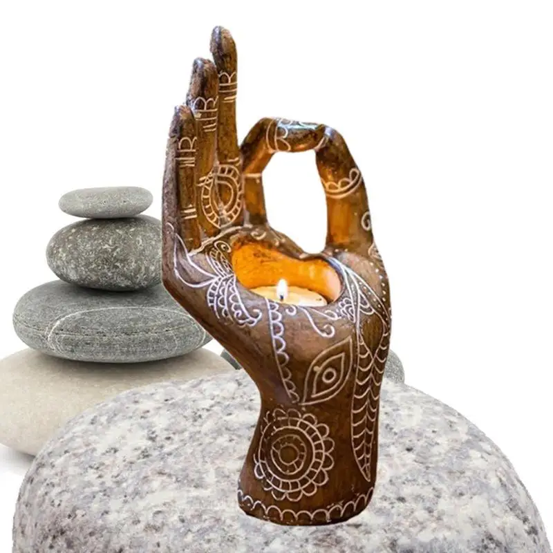 

Buddha Candle Holder Chime Candle Stands Desktop Decorations For Living Room Bedroom Office Studio Studyroom Home Indoor Use