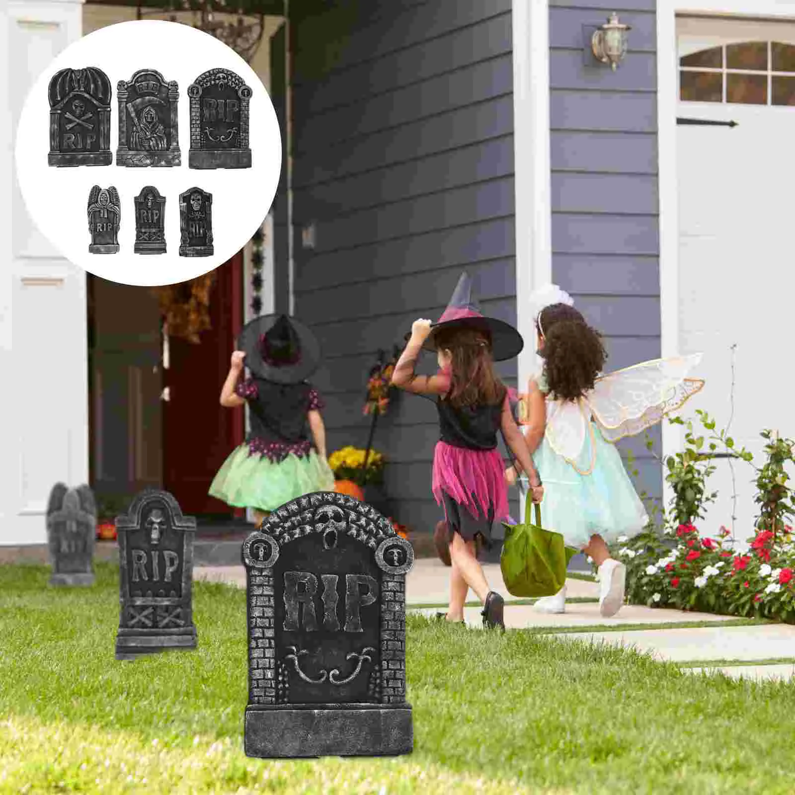 

Tombstone Tombstones Decoration Decorations Graveyard Yard Haunted Househeadstones Stakes Props Rip Bar Headstone Signlight