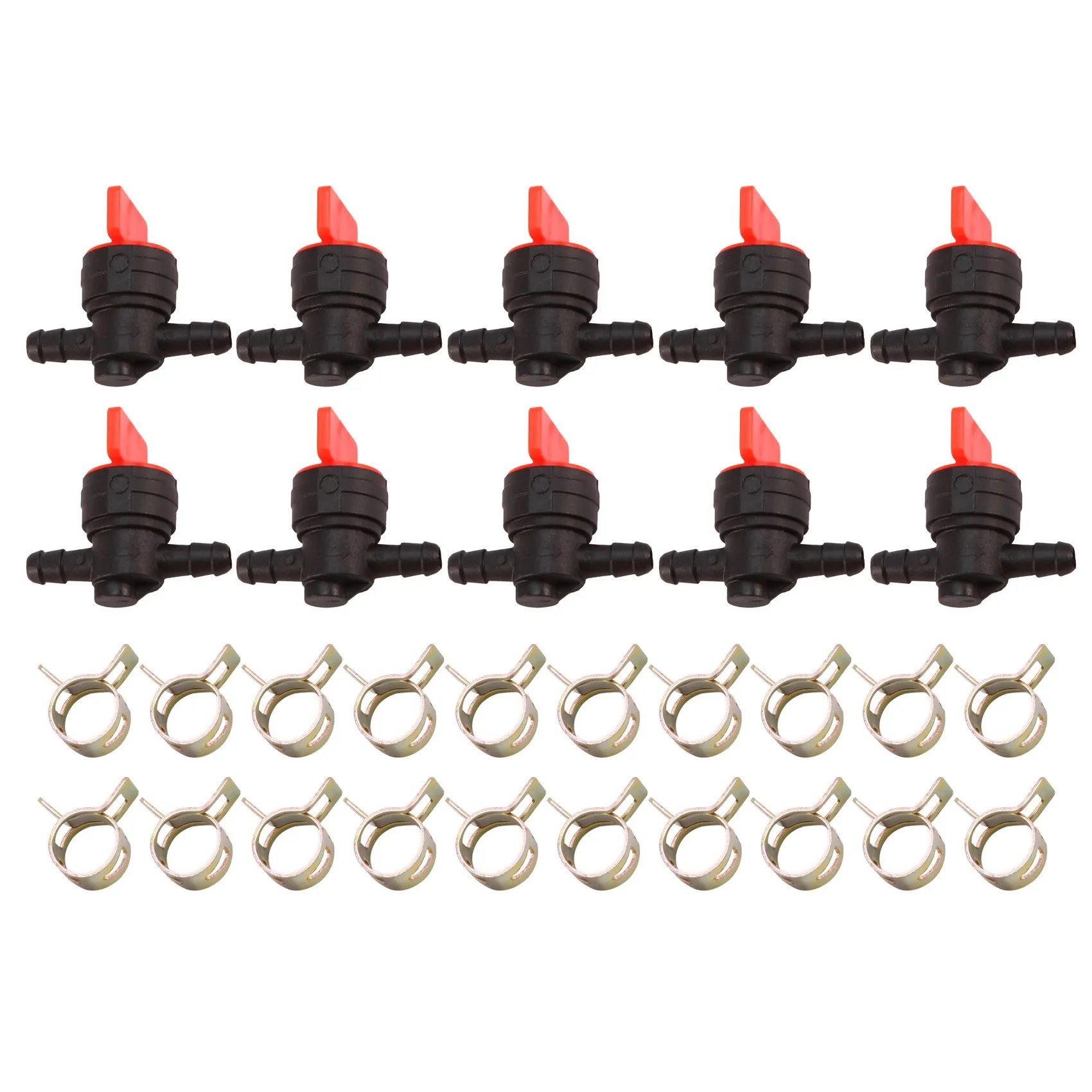 10 шт. 494768 698183 топливный запорный клапан с зажимом для 1/4 дюймовой топливной линии