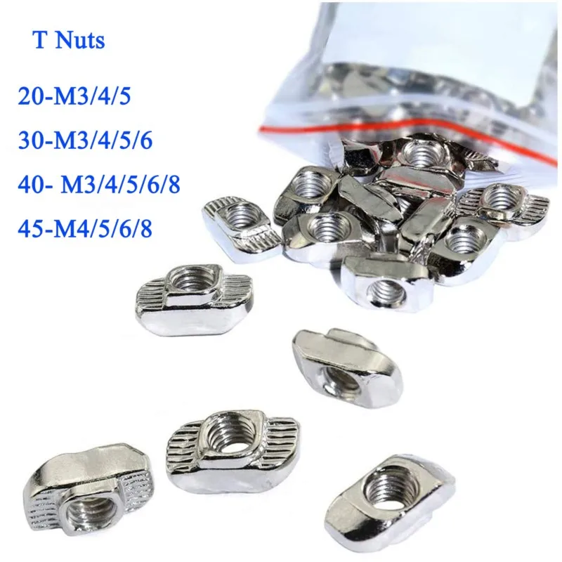 

Алюминиевый профиль M3 M4 M5 M6 M8, Т-образная скользящая гайка, молоток, крепежный соединитель для ЕС 20 30 40 45 серии 2020 3030 4040