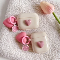 for airpods pro case 3d cartoon love heart soft silicone earphone case for air pods pro 1 2 3 wireless headphone cover bags
