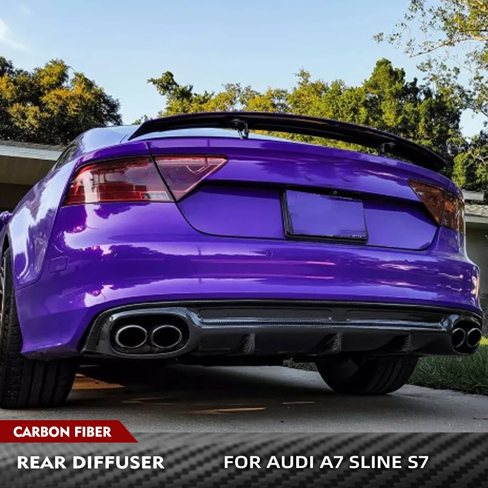 

Автомобильные аксессуары для Audi A7 Sline S7, бампер 2011-2014, задний диффузор из углеродного волокна, спойлер, розничная