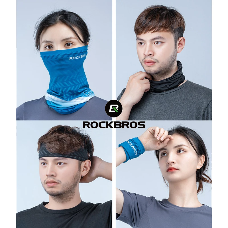 

ROCKBROS Hiking Cycling Women's Men's Balaclava Breathable Quick-drying Head Scarf Running Bicycle Bandana On The Head Facemask