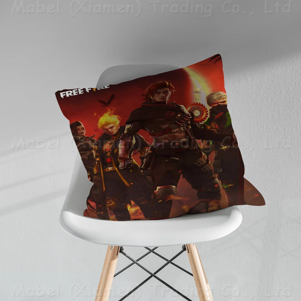 Garena Free Fire Game Pillow Anime Sofa Bed Head Cover Cushion 45x45 Cm Fashion
