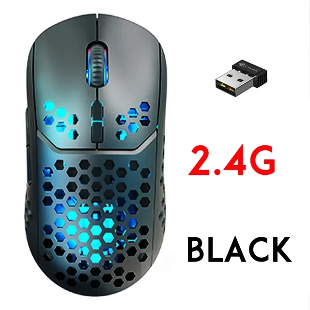 

Wireless Gaming Mouse 2400DPI Colorful Backlit Lightweight Honeycomb Shell Ergonomic Mice Mute For Computer Gamer