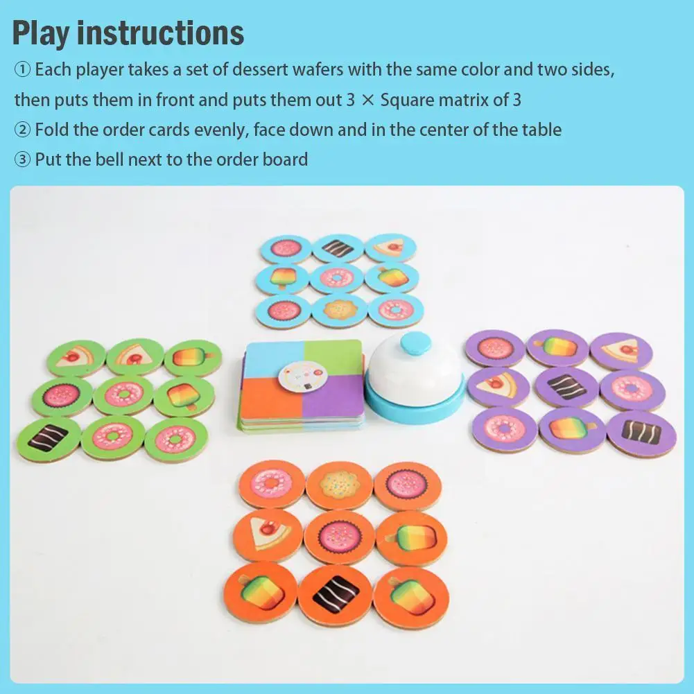 

Baby Puzzle Toy Delicious Desserts Pairing Battle Game Reaction Interactive Table Family Parent-child Toys Game Training Sp M7w1