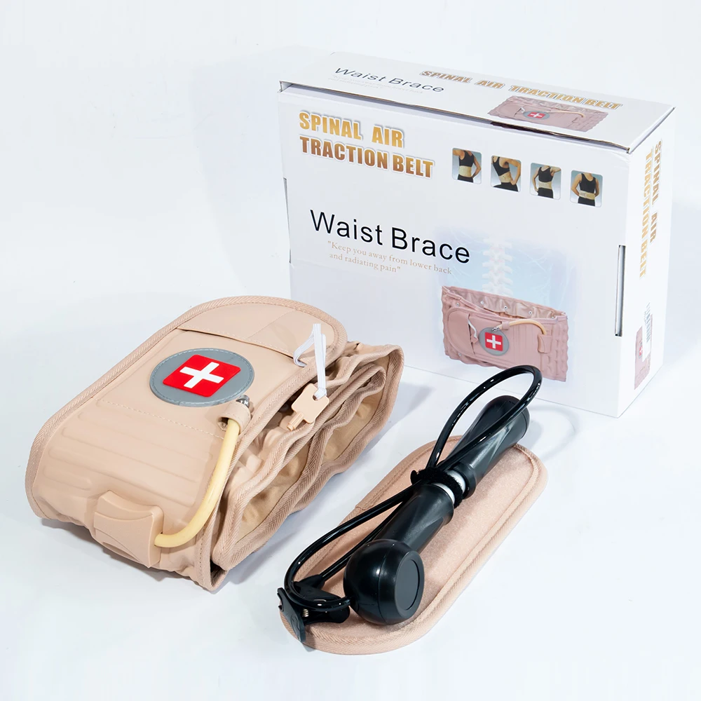 

1set Waist Air Traction Brace Belt Spinal Lumbar Support Back Relief Belt Backache Pain Relief Massager Physio Decompression