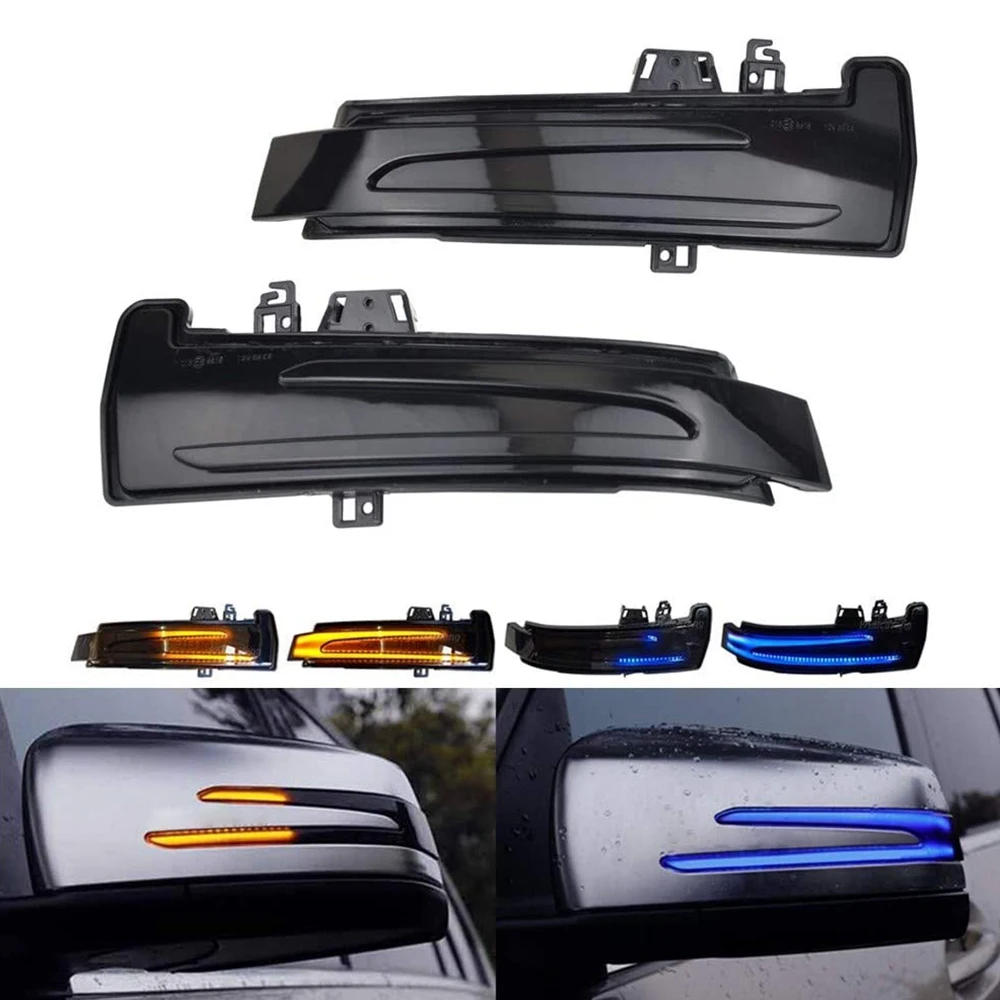 Синий указатель поворота Динамический для Mercedes-Benz C117 2014-2019 CLA250 CLA45 W221 W212 W204 W176 W246