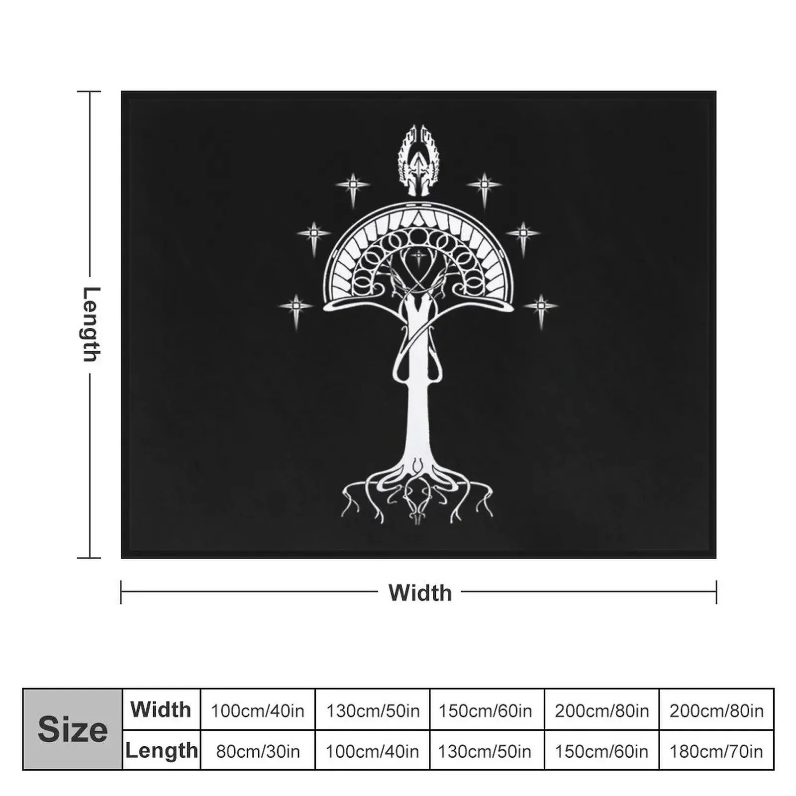 Постельное белье Sigil of the UK Arnor and Gondor (черный вариант Гондора) покрывало одеяла