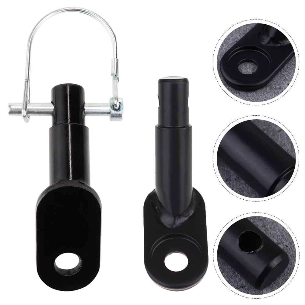 

2pcs Bike Trailer Coupler Cycling Adapter Coupler Hitch Connector (Black)