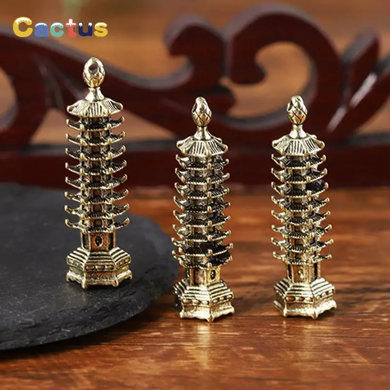 1/2pcs Mini Pagoda Bonsai Handicraft Micro Landscape Garden Decor Metal Kettle Simulation Furniture Tea Pot Lion Head Model - купить по
