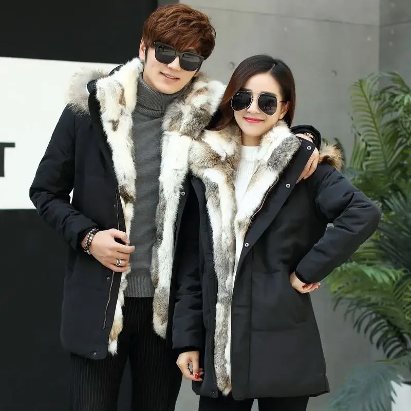 Зимний пуховик на утолщенной флисовой подкладке для мужчин модная теплая куртка