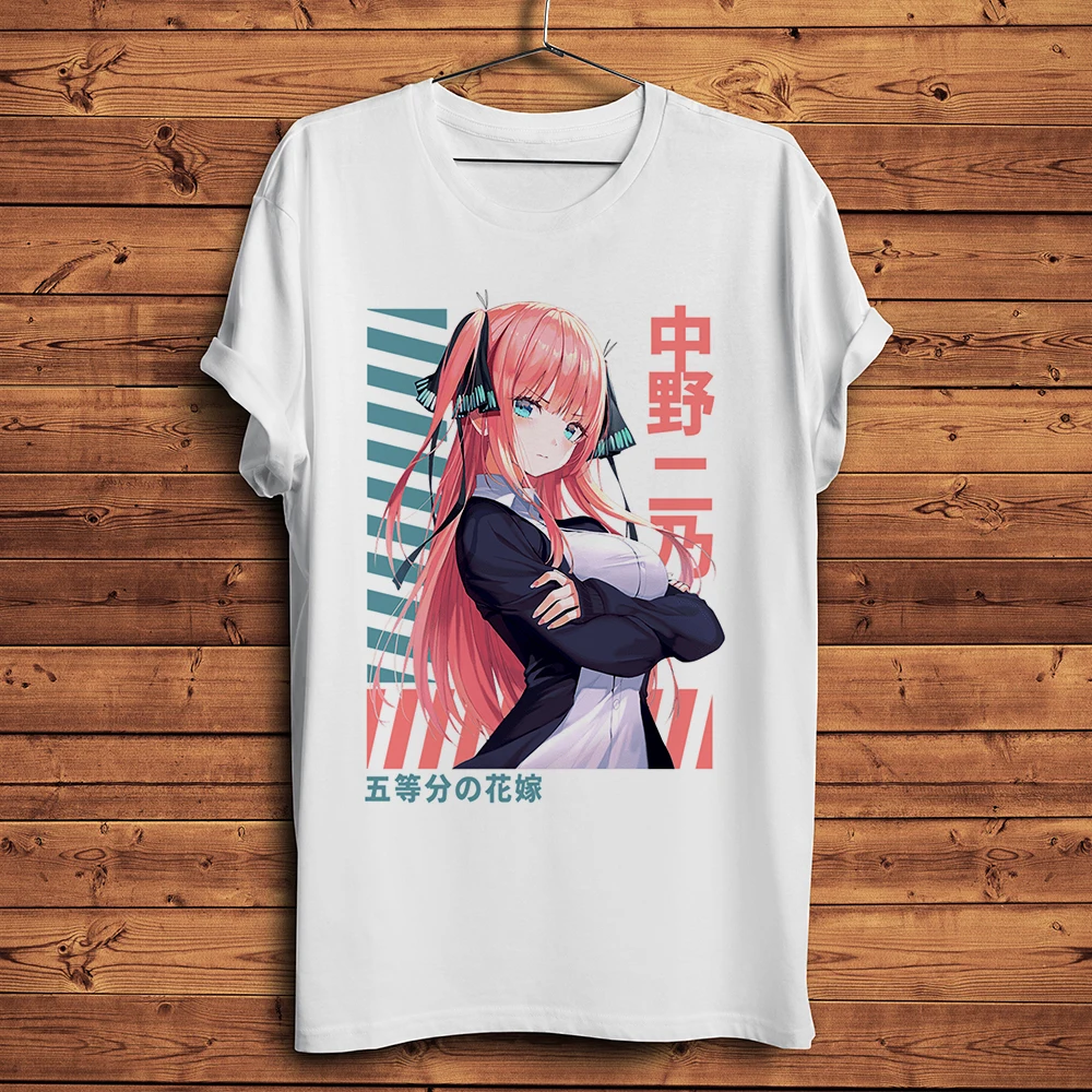 Фото Kawaii Waifu Ichika Nino Yotsuba Nakano забавная аниме футболка мужская футболка унисекс Otaku уличная одежда №3