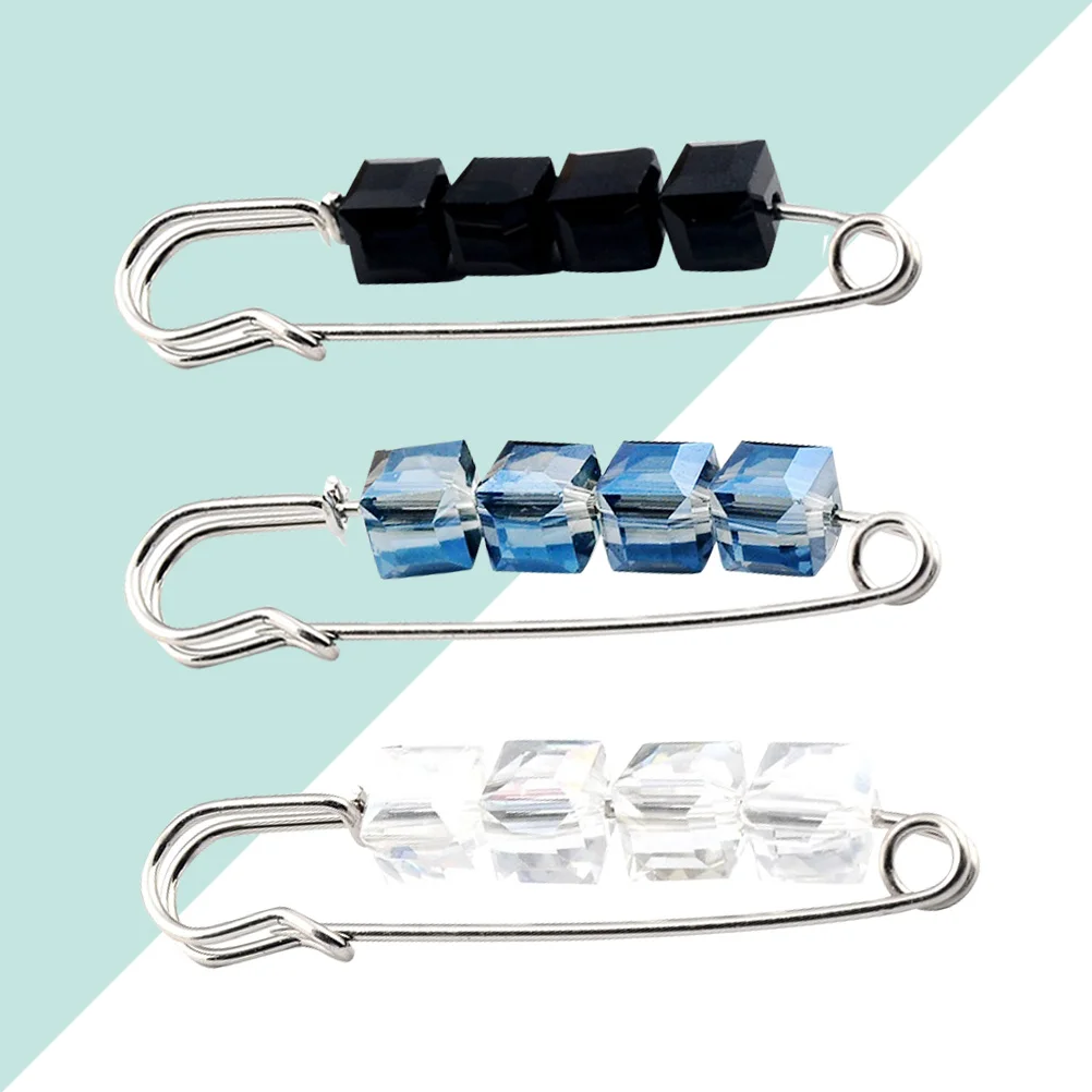 

3PC Cardigan Collar Clip Christmas Dress Decoration Sweater Brooch Pin Bag Pendant Button Cardigan Coat Pin