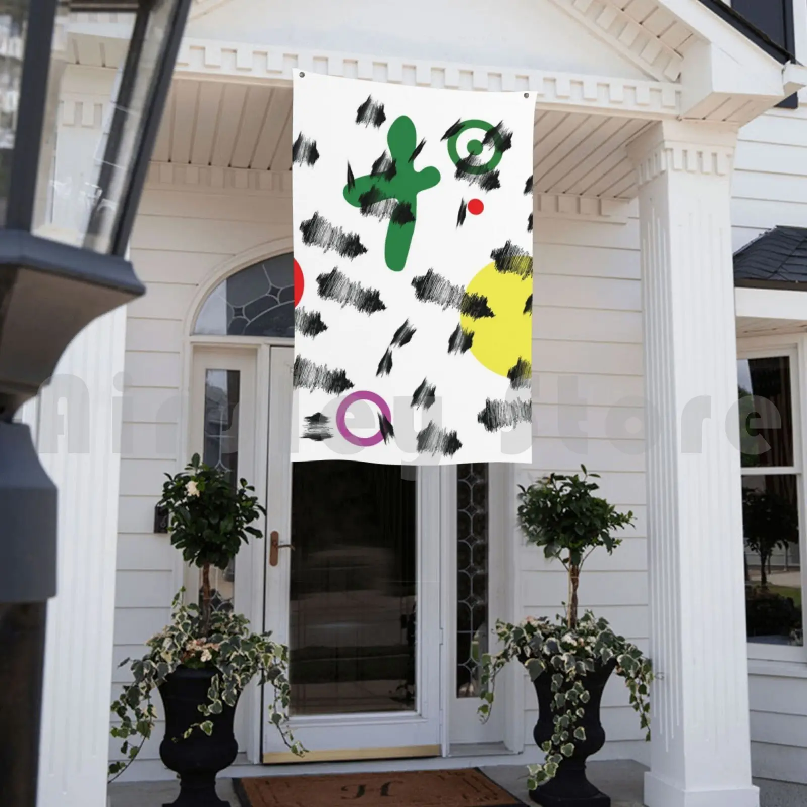 Тигр летает в луну. Уличный декор флаг автомобиля тигр узор Я люблю милый луна