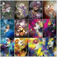 women diy painting by number kits figure painting handpainted oil painting on canvas for home wall decor crafts gift