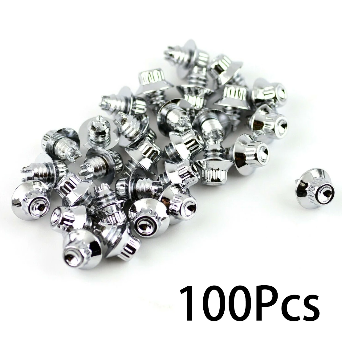 

100pcs 13mm Car Wheel Rivet Nut Rim Lip Decoration For 6.9mm 0.27in Hole Decoration Silver ABS Accessories Durable