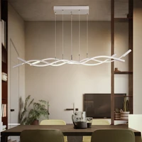 remote control modern led chandelier for dining room kitchen living room bedroom ceiling lamp black line design pendant light
