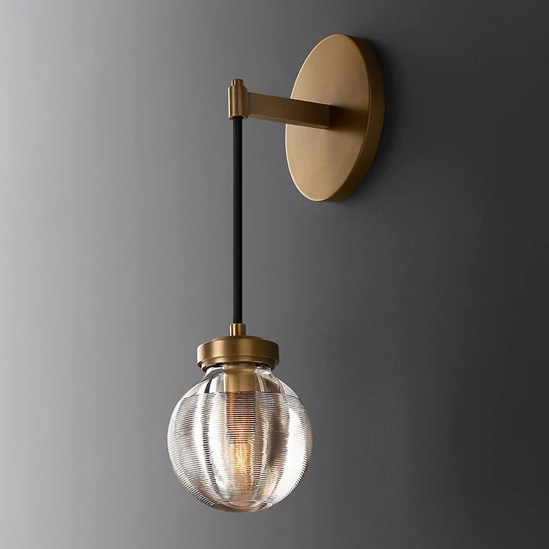 

New vintage Crystal Ball Antique Hotel Wall Decor Lamp for Bedroom Outdoor