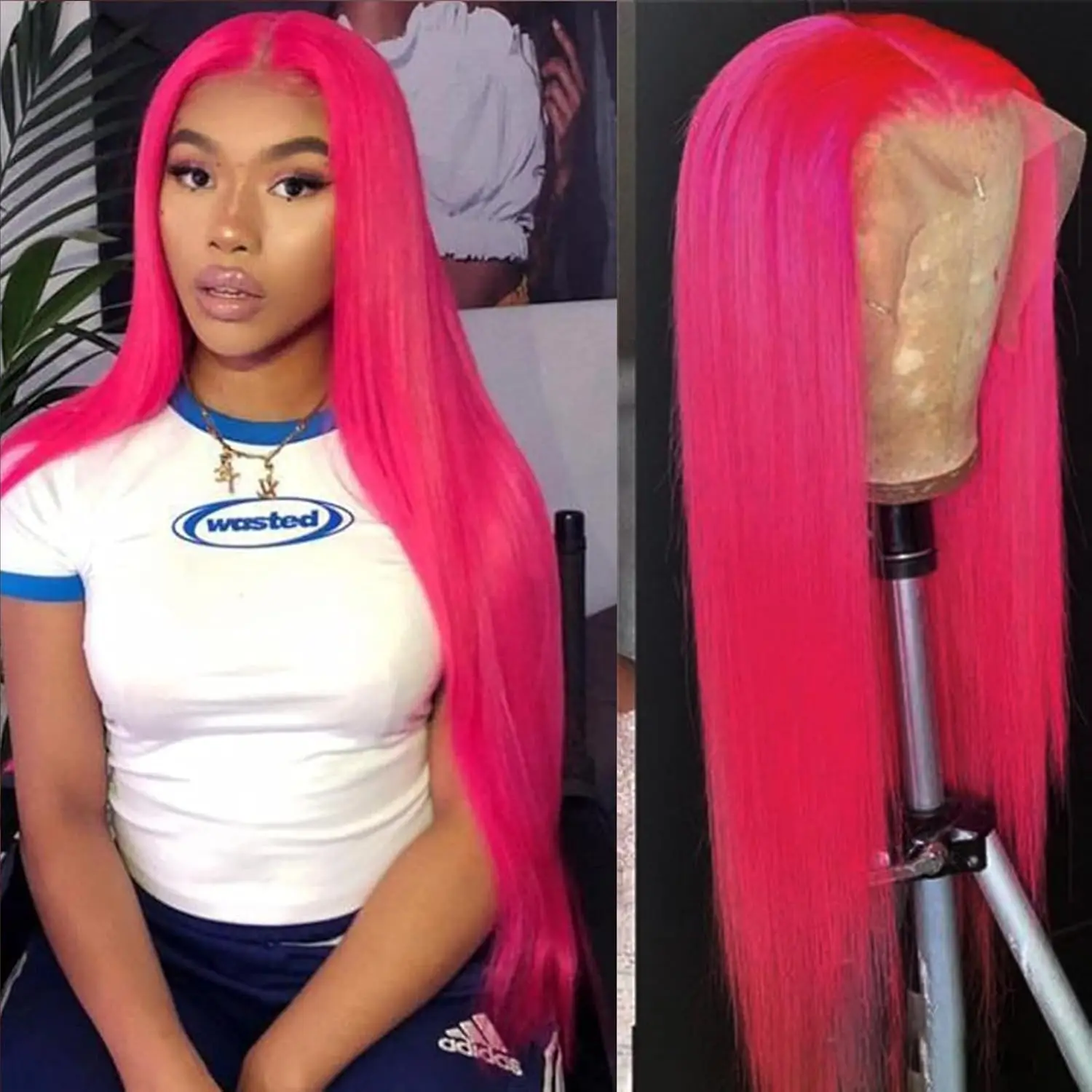 Парик женский прямой из перуанских волос 13 х4 дюймов 613 блонд