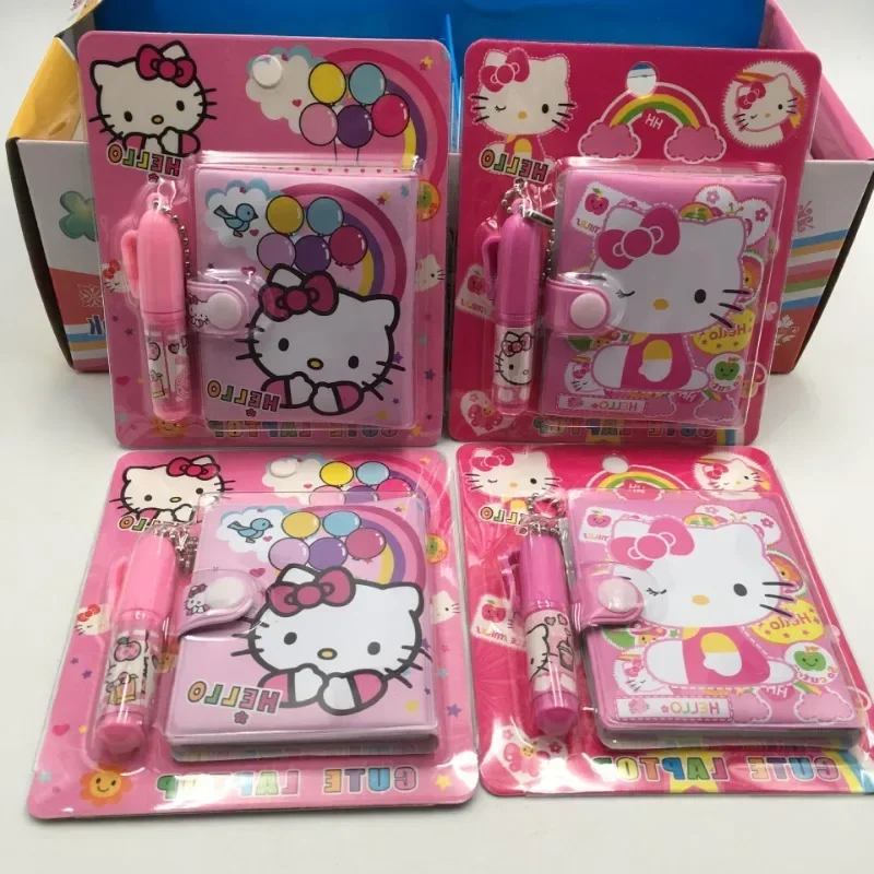 Sanrio розовый блокнот Hello Kitty с шариковой ручкой мультяшный аниме милый KT Cat