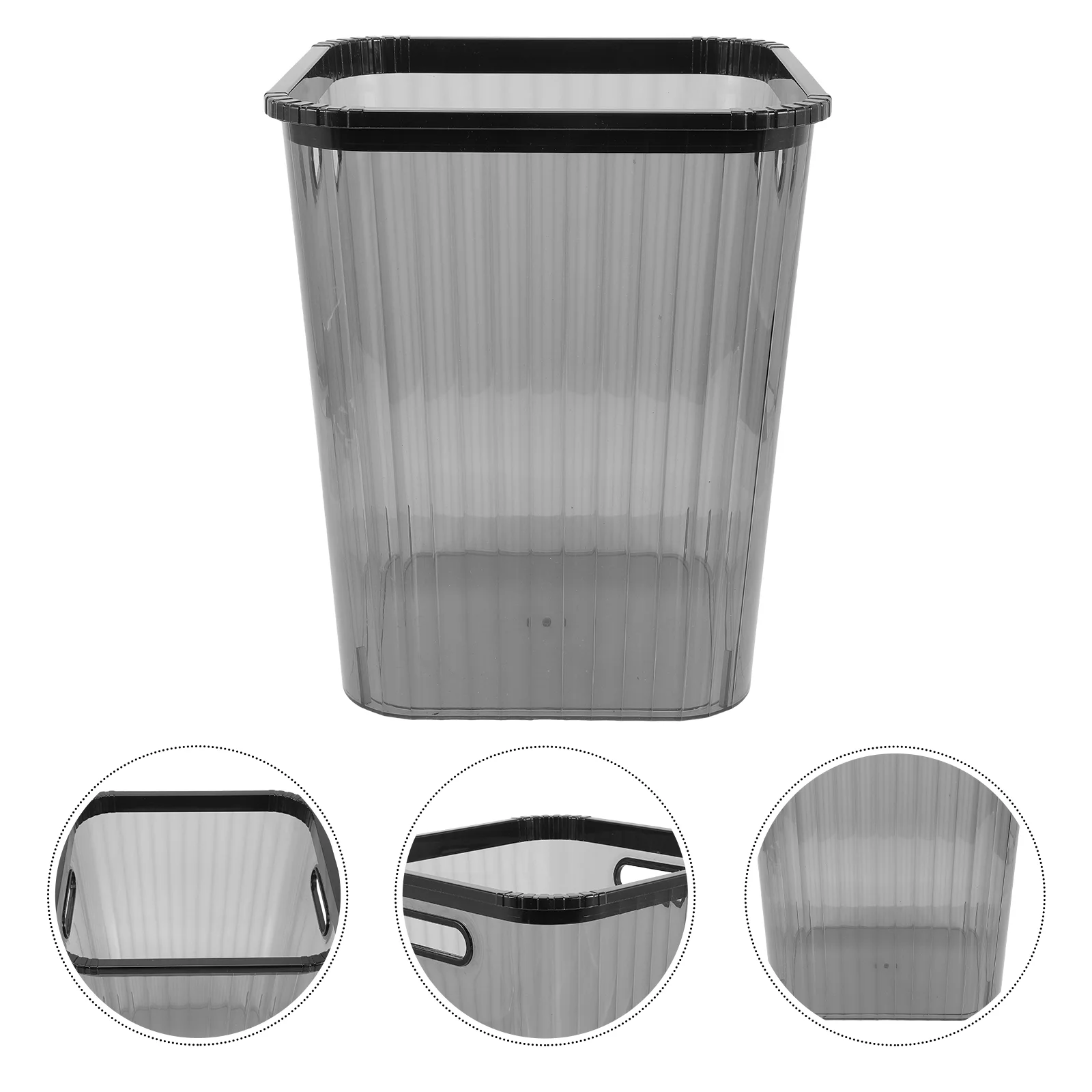 

Garbage Can Small Trashcan Office Holder Waste Basket Clear Pink Bedroom Paper Bucket