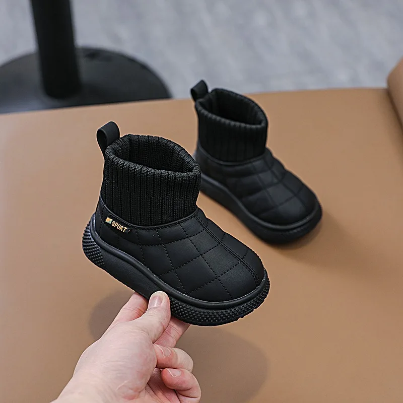 Осенне-зимние зимние сапоги для маленьких девочек и мальчиков детская