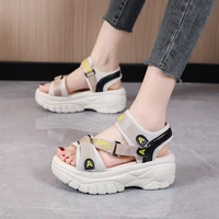 thick soled sports sandals womens shoes 2022 summer casual platform student sandals all match ins beach sandals