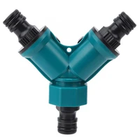 2 way y shape garden faucet irrigation pipe splitter 12 34 to 58 14 female water divider irrigation valve quick connector