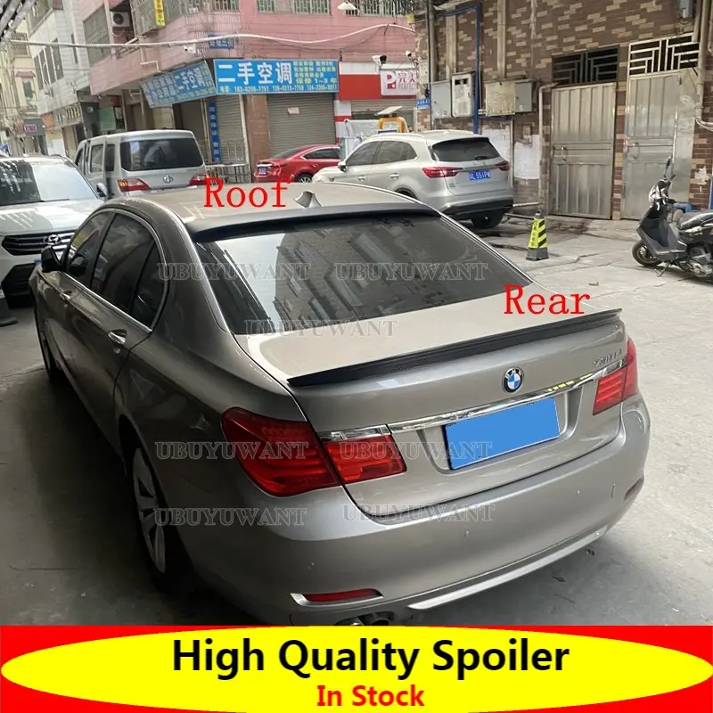 

For BMW 7 Series F01 Spoiler 2008--2014 Year Sedan Glossy Black Carbon Fiber Rear Spoiler And Roof Spoiler Accessories Body Kit