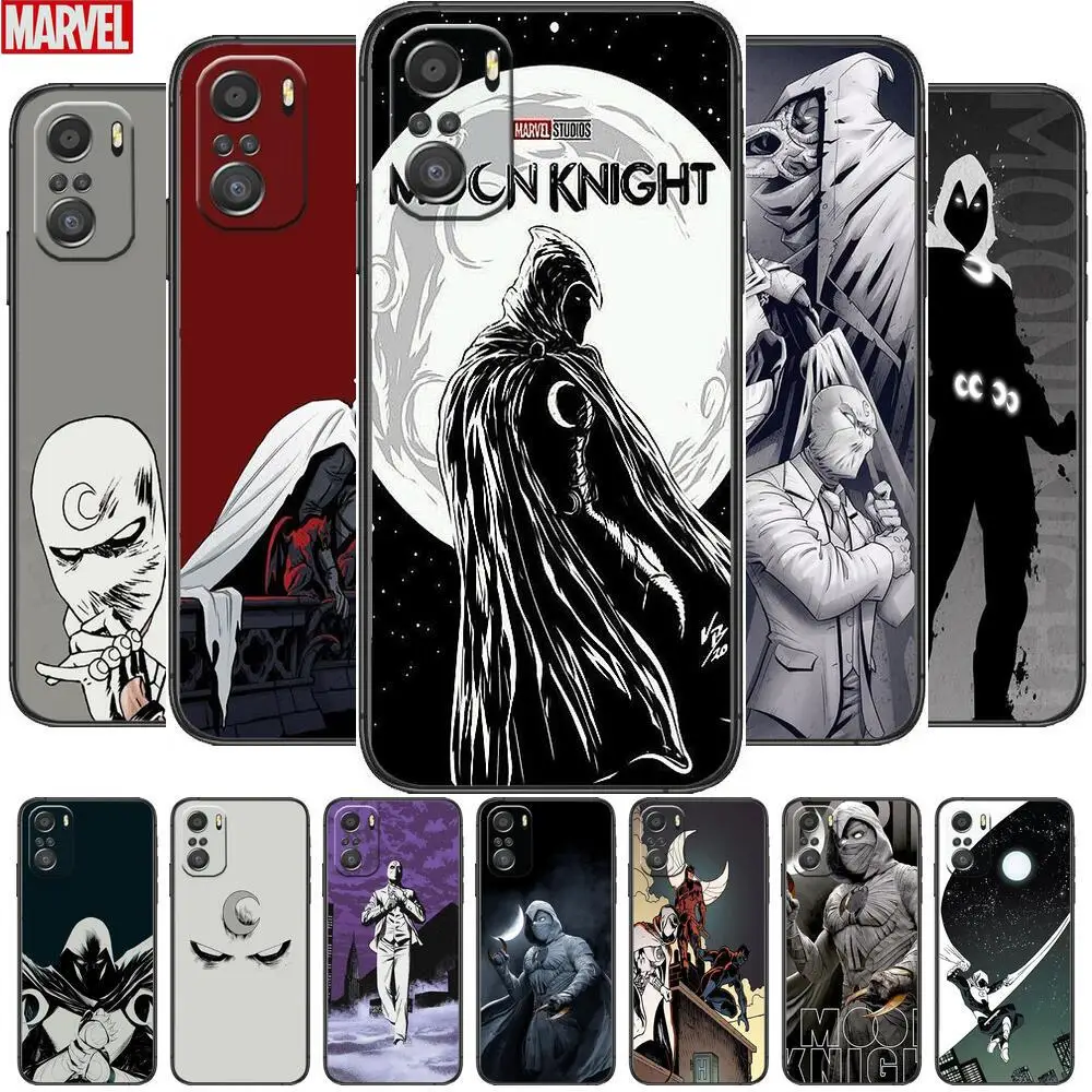 

Moon Knight Marvel Phone Case For xiaomi mi 11 Lite pro Ultra 10s 9 8 MIX 4 FOLD 10T 5g Black Cover Silicone Back Prett