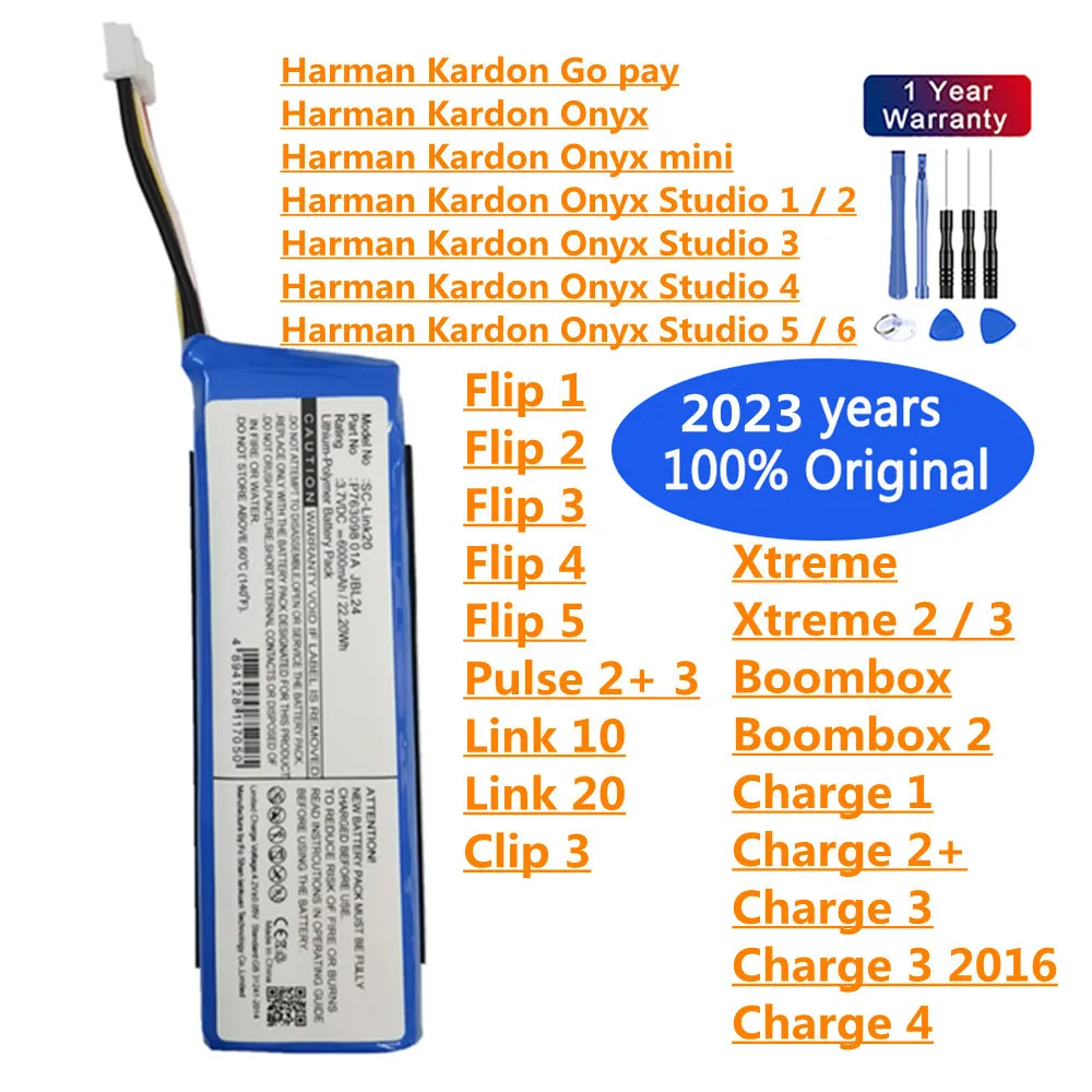

2023 оригинальный JBL аккумулятор Harman Kardon Onyx Studio Flip 4 5 6 Boombox Xtreme 2 Clip Charge 3 Link 20 10 Go pay плеер динамик