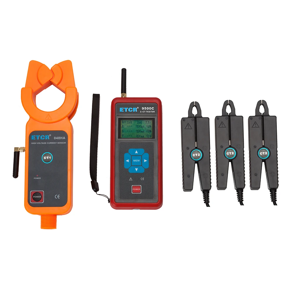 

ETCR9500C-008 Three-Channel Wireless Transformer Wireless Hv Ct Turns Ratio Tester