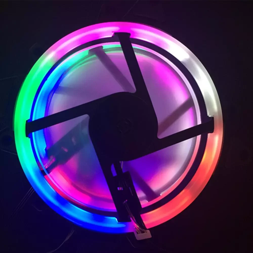 

120mm Led Computer Cooling Fan PC Case Fan Cooler Adjustable 52CFM De-vibration Rubber 12V Mute Ventilador PC Computer Cool Fan