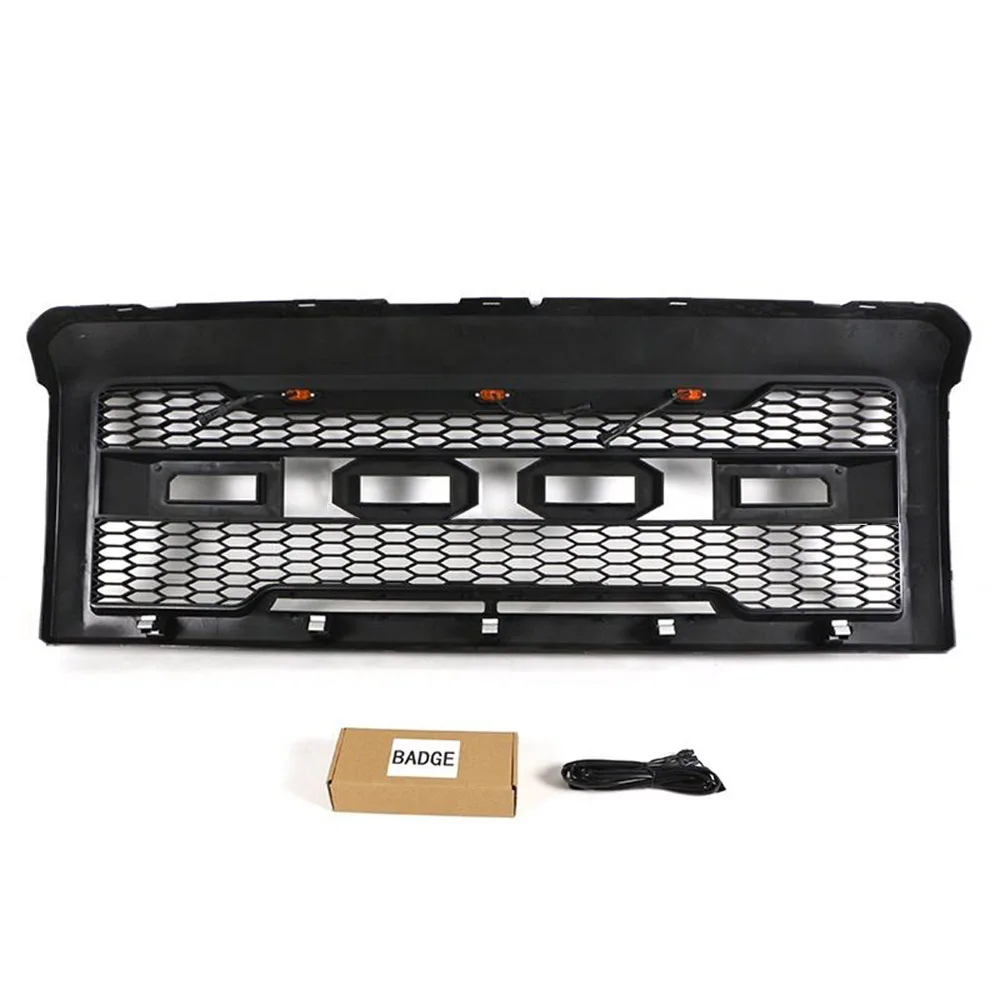 Сотовый передний бампер верхняя решетка со световой планкой подходит для Ford E150