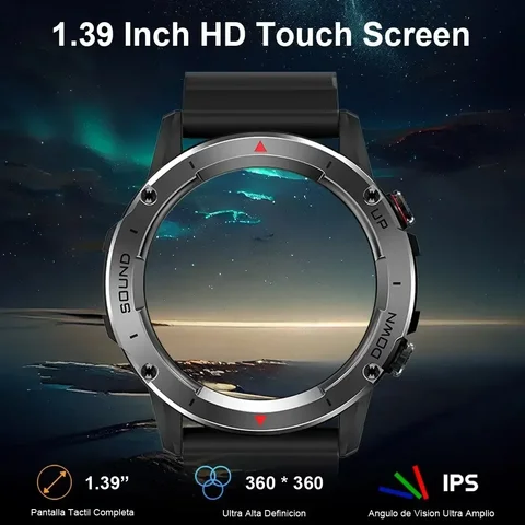 Lenovo 1.39 pollici HD Bluetooth Call Смарт-часы для мужчин IP68 impermeabile спортивный фитнес-трекер Smartwatch для IOS Android NX9