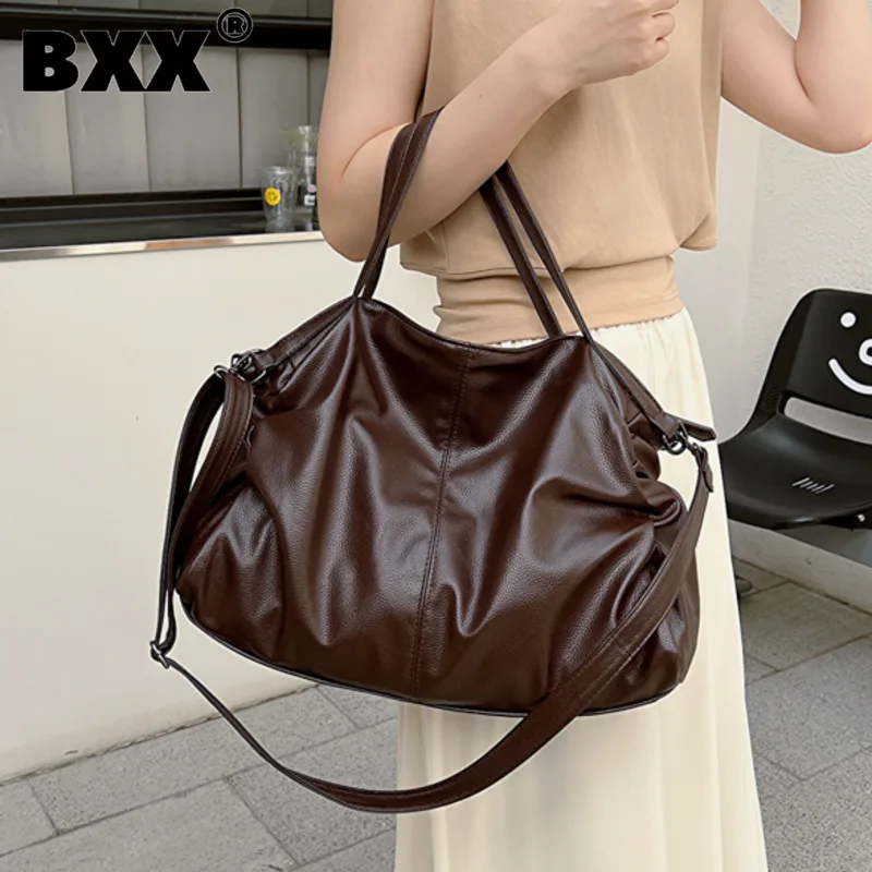 

[BXX] Office Lady Large Capacity Temperament Bag For Women 2023 New Fashion Tote Bags Shoulder Crossbody Female Handbag 8AB917