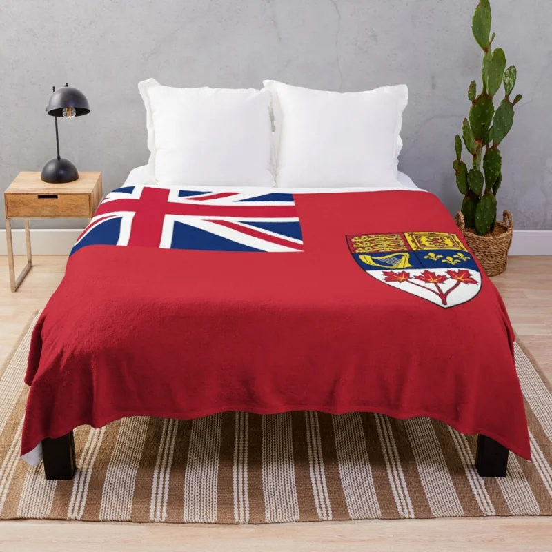 

Canada Red Ensign Flag vintage canadian symbol HD High Quality Online Store Throw Blanket Designer Blanket