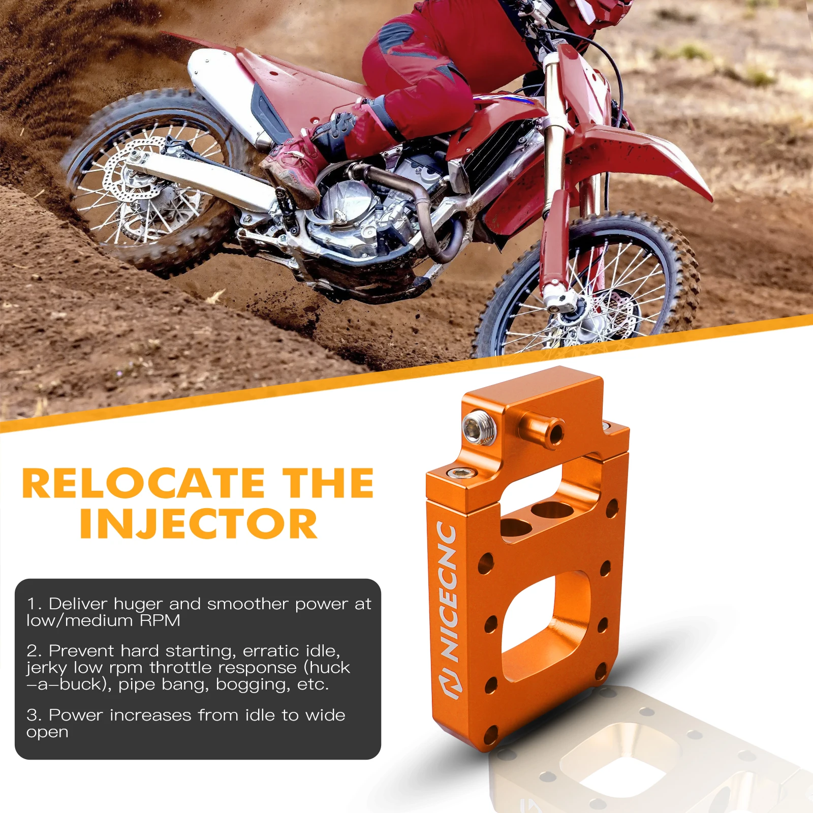 Блок переустановки инжектора NiceCNC TPI для моделей велосипедов KTM 150 250 EXC XC XC-W TPi