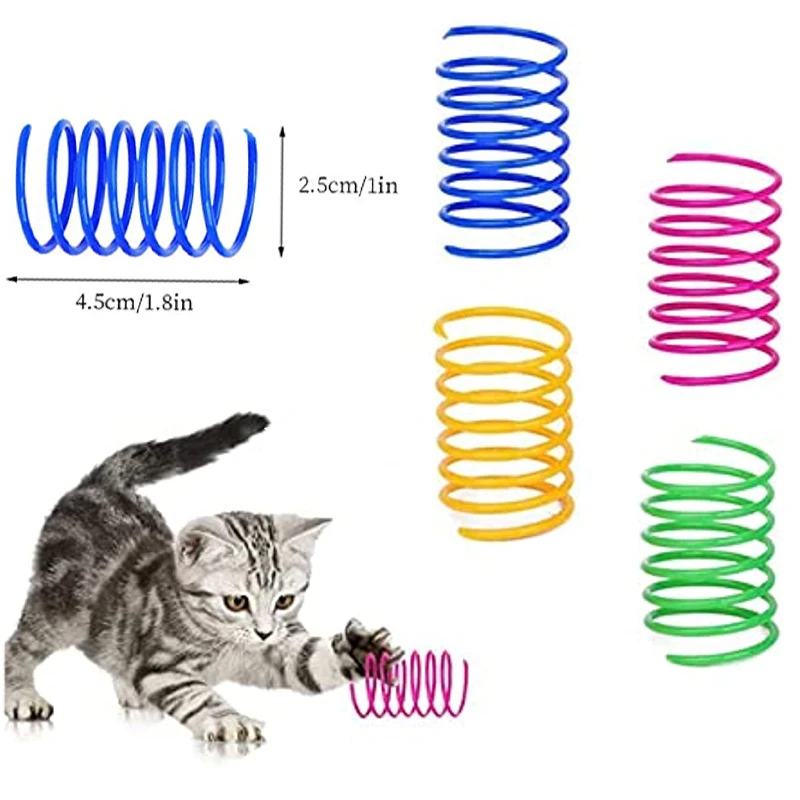 

YANZAI Cat Spiral Spring Creative Toy to Kill Time and Keep Fit Interactive cat Toy for Swatting, Biting, Hunting Kitten Toys